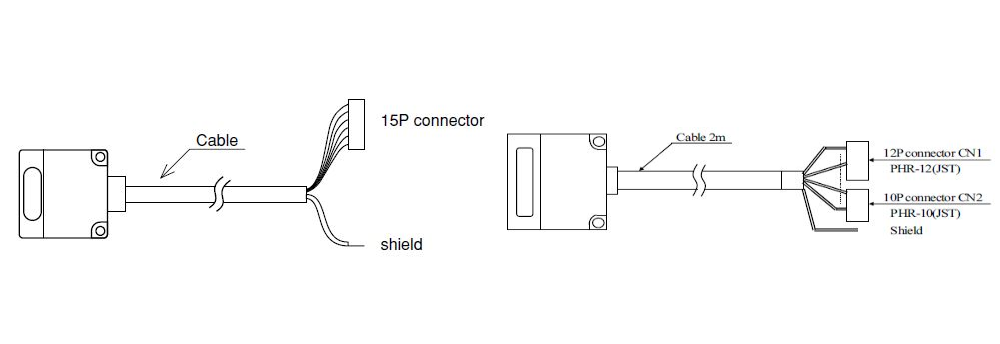 Connection (NPN type)  (Drawing is 4-bit type on the left, 8-bit type on the right)