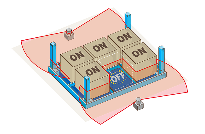 Pallet loading full load (lack of load) detection