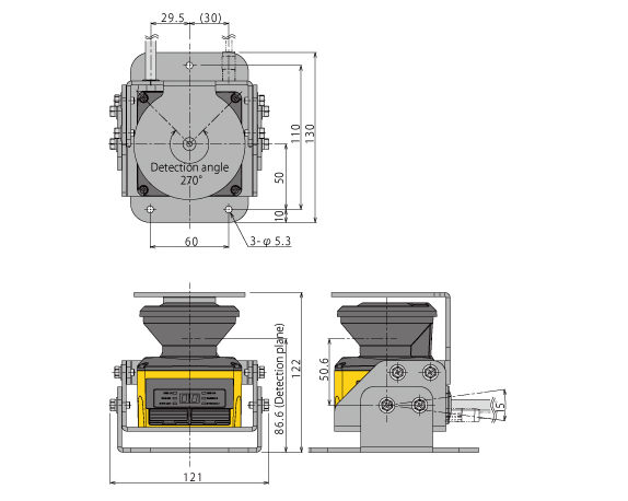 Fixed Condition of Base mounting bracket with Cover bracket